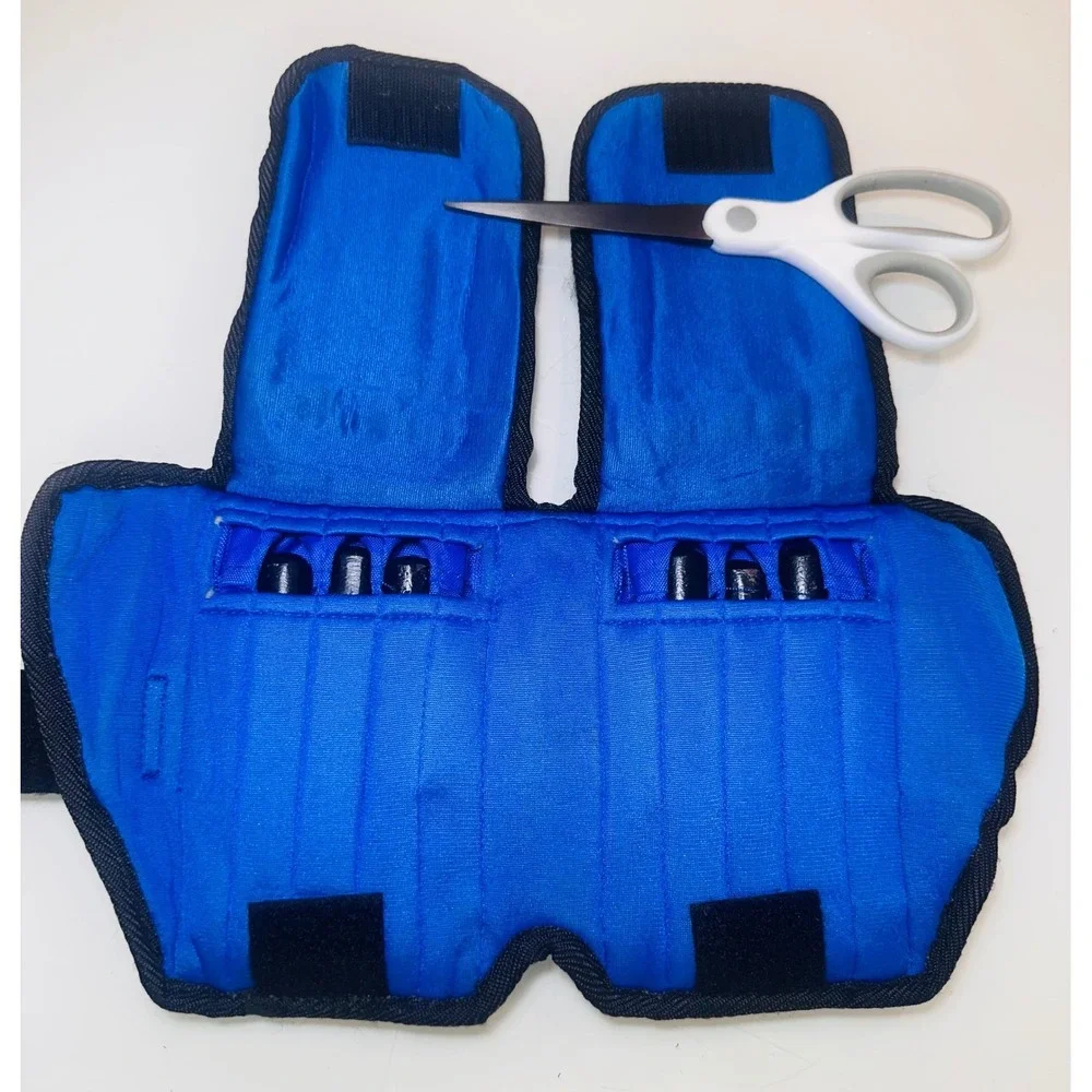All Pro Weight Adjustable Ankle Weights 10 lb Pair Blue Model 400 Contour-Foam